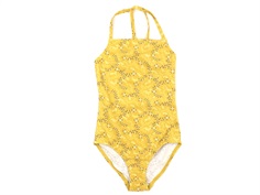 Petit by Sofie Schnoor swimsuit yellow flower goldprint